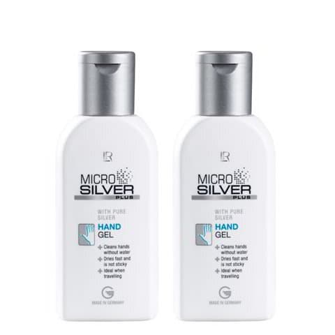 Хигиенен Гел за Почистване на Ръцете Microsilver Plus Двоен Комплект